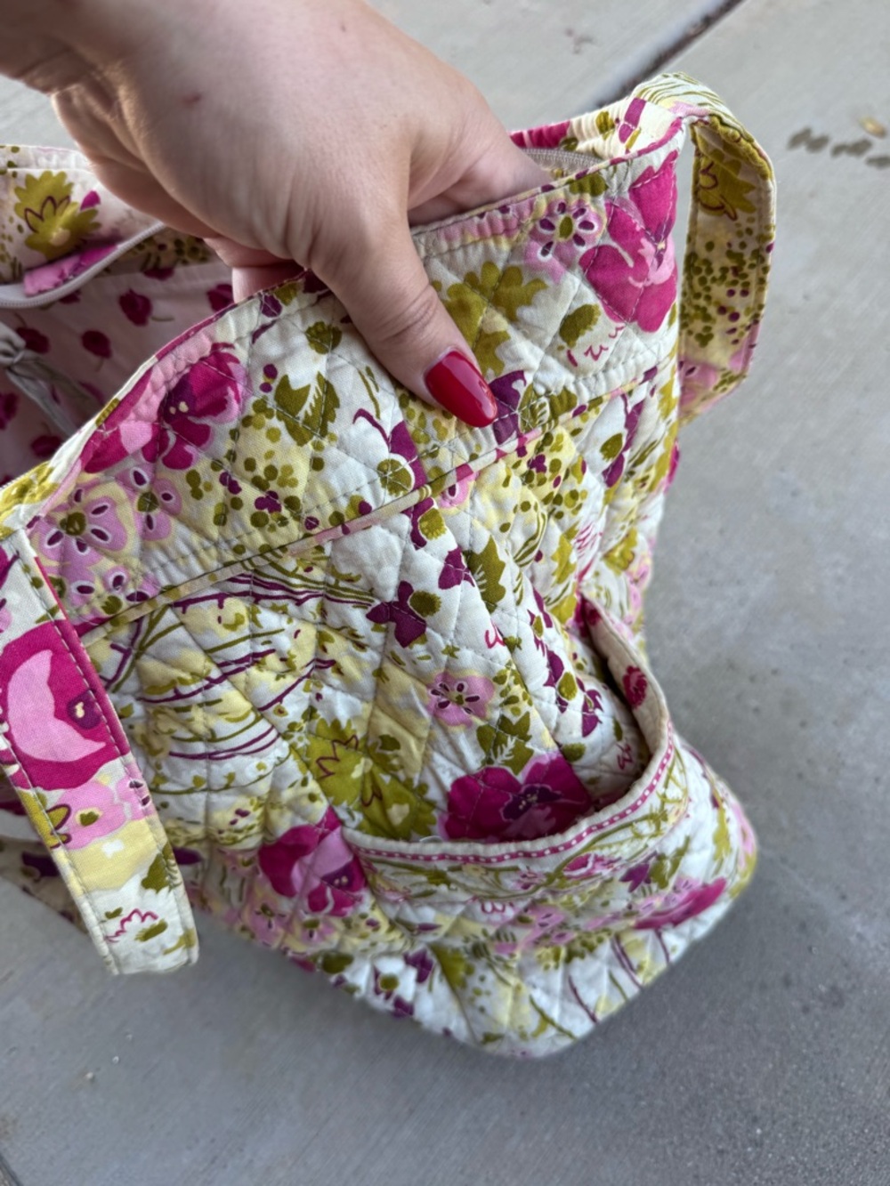 Vera Bradley Make Me Blush (Retired) Double Handle Shoulder Handbag Tote Bag - Picture 6 of 7